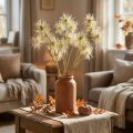 Xanthium Kunstblume Creme 80cm 3er-Set | Floristik24.at