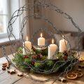 Perlengirlande Grau aus Kunststoff, 275 cm, Weihnachten | Floristik24.at