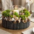 Filzband aus Schafwolle Dunkelgrau 15cm x 5m für Dekoration und Bastelarbeiten | Floristik24.at