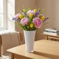 Vase Fizzy Weiß Kunststoff Ø13,5cm H20,5cm 1 Stück | Floristik24.at