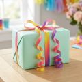 Kräuselband aus Polyester mit Farbverlauf in Gelb, Pink und Lila, 10 mm x 250 m, Geschenk- und Dekoband | Floristik24.at