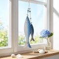 Holzfische Dekohänger Blau Weiß 11,5 cm und 20 cm 2er-Set | Floristik24.at