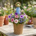 Frosch Pflanztopf Polyresin 31,5 cm Braun-Grün-Blau | Floristik24.at