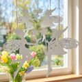 Fensterdeko Elfen aus Metall Weiß 20cm Frühling 4er-Set | Floristik24.at