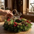 Weihnachtsstern aus Metall mit Jutekordel, Silber, 15,5 cm | Floristik24.at