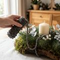 Filzkordel aus Schafwolle und Jute 25 m Grau für Dekorationen | Floristik24.at
