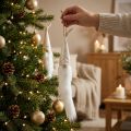 Weihnachtswichtel zum Hängen mit Zipfelmütze 57cm Creme 3er-Set | Floristik24.at