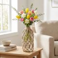 Makramee Glasflasche mit Jute, Vase, Ø 10,5 cm, H 26 cm, Natur | Floristik24.at