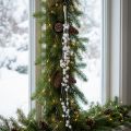 Schneeballgirlande mit Glitzer, Kunststoff, 72 cm, Weiß | Floristik24.at