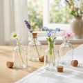 Glasvasen mit Korken 8er Set 10,5 cm klar | Floristik24.at