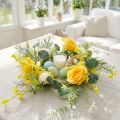 Künstlicher Blumenkranz mit Ranunkeln und Astern Ø 42 cm Gelb Weiß | Floristik24.at