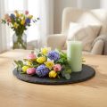 Runde Schieferplatten Schwarz Ø15cm 6er-Set | Floristik24.at