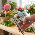 Gartenschere aus Metall mit Kunststoffgriff 20cm Silber/Gelb | Floristik24.at