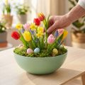 Deko-Schale Kunststoff Grün Pastell Ø20cm Tischdeko Frühling | Floristik24.at