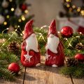 Weihnachtsmann-Figuren Keramik Rot-Weiß H13,5cm 2er-Set | Floristik24.at