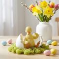 Entenküken-Figur Polyresin H10cm B12,5cm Gelb-Weiß | Floristik24.at