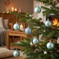 Weihnachtskugeln Kunststoff Hellblau Ø6cm 10er Set | Floristik24.at