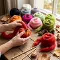 Filzwolle Wolllunte 2m aus 100 % Wolle für Bastelarbeiten und Dekoration, verschiedene Farben | Floristik24.at