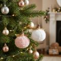 Christbaumschmuck Weihnachtsengel, Kunststoff/Textil, H8cm, Rosa/Weiß, 2-teilig | Floristik24.at