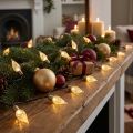 LED Lichterkette mit Timer und 50 warmweißen LEDs, 490 cm, batteriebetrieben, für Innenräume | Floristik24.at