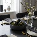 Deko-Ostereier aus echtem Hühnerei 5,5–6 cm Schwarz mit Gold-Glitter 10 Stück | Floristik24.at