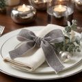 Samtband Glitter Silber Grau 20mm x 10m Dekoband | Floristik24.at