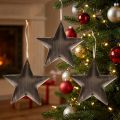 Christbaumschmuck Sterne aus Metall Ø15 cm Schwarz Gold 3 Stück | Floristik24.at