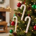 Zuckerstangen Hängedekoration Weiß Bunt 20cm 6er Set | Floristik24.at