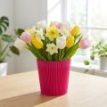 Plisseemanschetten Kunststoff Cerise 12,5 cm 100 Stück | Floristik24.at