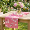 Dekostoff Baumwolle Blumen Pink 30cm x 3m Innenbereich | Floristik24.at