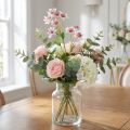 Große Sterndolde, künstliche Astrantia, Seidenblume Weiß-Pink, L61 cm | Floristik24.at