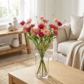 Rhodanthe Kunstblumen-Bund Rosa-Pink mit Kräutern, 46 cm, Kunststoff & Metall | Floristik24.at