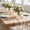 Deko-Vlies aus Sizoweb Tischläufer 30cm x 5m Beige | Floristik24.at