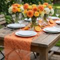 Dekovlies Tischband Orange 23cm x 25m aus Polypropylen | Floristik24.at