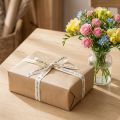 Geschenkband Baumwollband mit Herzen Motiv Creme 15mm x 20m | Floristik24.at