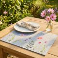 Tischmatte Filz Platzdeckchen Blumenmotiv Grau 45x4,5x35cm 4er-Set | Floristik24.at