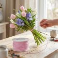 Papierkordel mit Metalldraht Ø2mm 100m Rosa für Dekoration und Bastelarbeiten | Floristik24.at