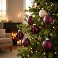 Weihnachtsbaumkugeln aus Glas 7,5 cm Ø Berry-Mix 12 Stück | Floristik24.at
