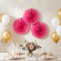 Wabenpapier-Blumen Set Pink Ø40cm mit Faden 4 Stück für Wohn- und Feierdeko | Floristik24.at