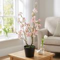 Mandelbaum Kunstpflanze im Topf Rosa Weiß 74 cm | Floristik24.at