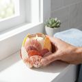 Teelichthalter aus Glas mit echten Muscheln, Ø 11 cm, H 12 cm, natürliche Farben | Floristik24.at