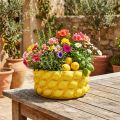 Keramik Übertopf Zitronen Gelb Ø26cm H12cm | Floristik24.at