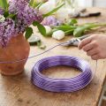 Aluminiumdraht 2 mm Ø, 12 m, 100 g, Lavendel, für Dekoration und Bastelarbeiten | Floristik24.at