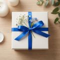 Geschenkband Blau Satinband Doppelsatinband 3mm 50m | Floristik24.at