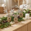 Elchkopf aus Holz zum Aufstellen 18x16cm Natur 3er-Set | Floristik24.at