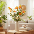 Künstliche Gloriosa Blumen orange mit langen Stielen 80 cm für Vasen 3er-Set | Floristik24.at