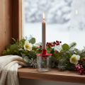 Rundes Windlicht aus klarem Glas, Teelichthalter, 8 cm, 3er-Set | Floristik24.at
