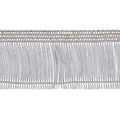 Selbstklebendes Haarfransenband aus Acetat-Viskose in Silber, 25m Länge, Fransenhöhe 32mm, Breite 40mm | Floristik24.at