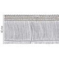 Selbstklebendes Haarfransenband aus Acetat-Viskose in Silber, 25m Länge, Fransenhöhe 32mm, Breite 40mm | Floristik24.at
