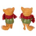 Deko-Fuchs-Set aus Polyresin,